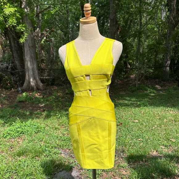 Dresses & Skirts - Bandage Dress Yellow XS